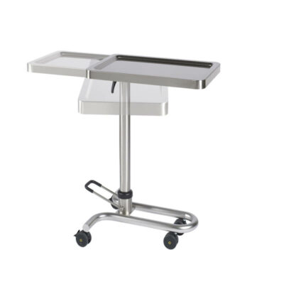 Pedal operated stainless steel pedal operated Mayo table