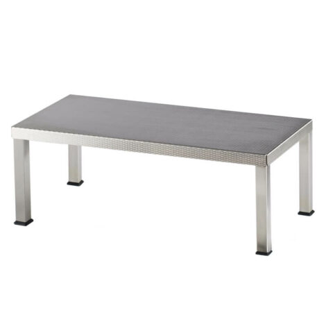 Stainless steel single step stool 22cm