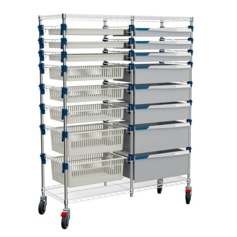 SH4X2P16R 16-drawers-Modular Shelving System