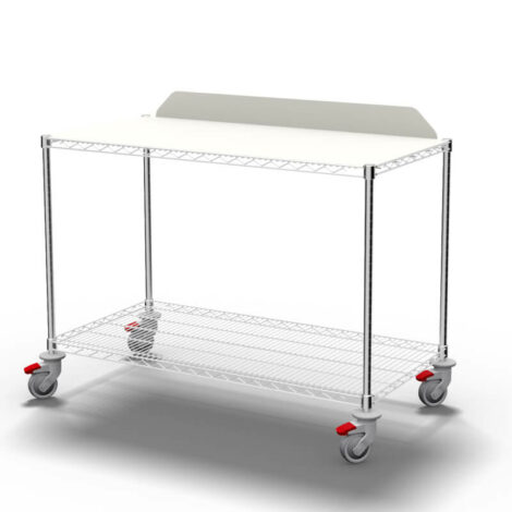 Procedure table with wheels