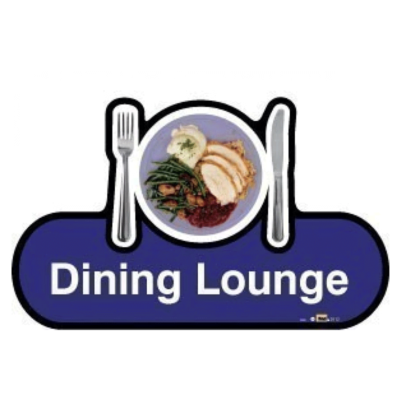 Budget Dining Lounge Sign