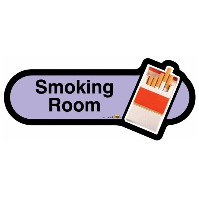 Budget Smoking Room Sign