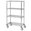 MOSYS mobile shelving unit with 4 shelves