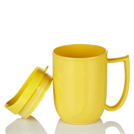 Dining Mug with Lid Yellow
