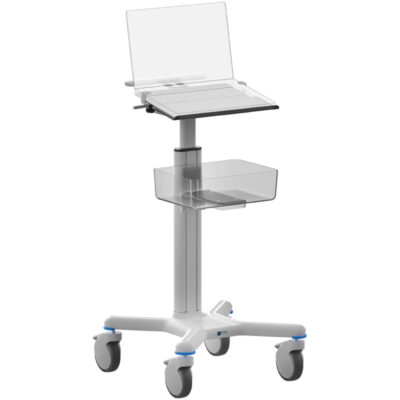 Computer-on-Wheels Cart for Laptop PC angle view
