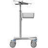 Computer-on-Wheels Cart for Laptop PC side view