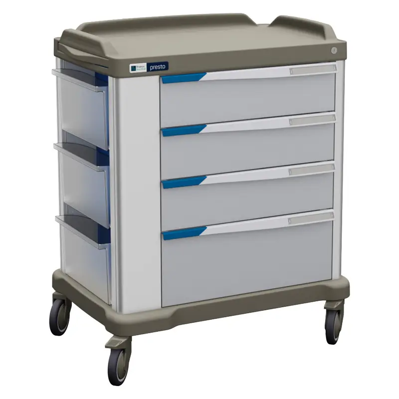 Prestol Large Multirole Ward Trolley with shelves